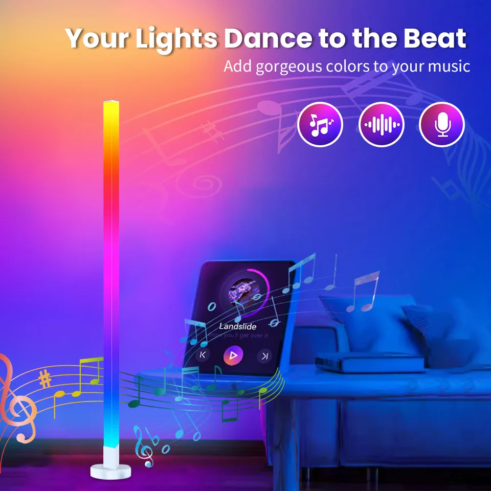 Lampada da terra led...con oltre milioni di colori musicale 4